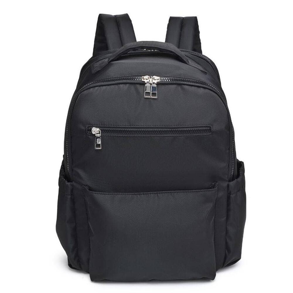 Urban Explorer Nylon Multi-Compartment Travel Backpack in Black